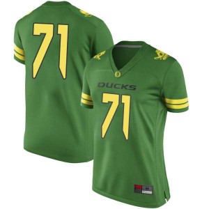 #71 Malaesala Aumavae-Laulu University of Oregon Women's Football Game Stitched Jersey Green