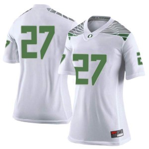 #27 Marko Vidackovic Oregon Ducks Women's Football Limited Stitched Jerseys White