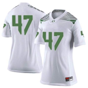 #47 Mase Funa University of Oregon Women's Football Limited NCAA Jersey White