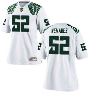 #52 Miguel Nevarez Oregon Ducks Women's Football Game College Jerseys White