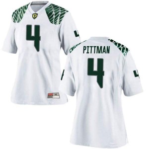 #4 Mycah Pittman University of Oregon Women's Football Replica High School Jerseys White