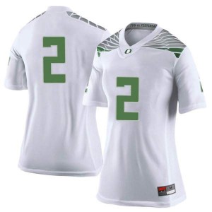 #2 Mykael Wright Oregon Women's Football Limited Embroidery Jersey White