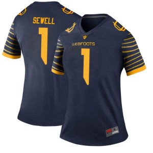 #1 Noah Sewell Oregon Women's Football Legend Stitched Jersey Navy