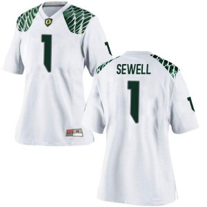 #1 Noah Sewell Ducks Women's Football Replica Official Jersey White