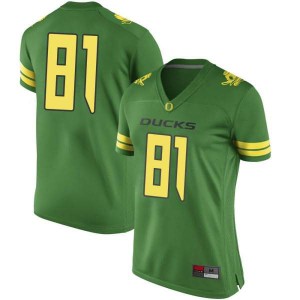 #81 Patrick Herbert University of Oregon Women's Football Game Embroidery Jerseys Green