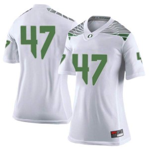 #47 Peyton Yanagi UO Women's Football Limited NCAA Jersey White
