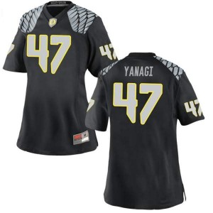#47 Peyton Yanagi UO Women's Football Replica Player Jersey Black