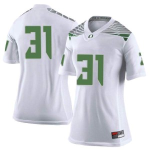 #31 Race Mahlum University of Oregon Women's Football Limited High School Jerseys White