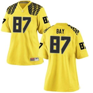 #87 Ryan Bay UO Women's Football Game Embroidery Jersey Gold