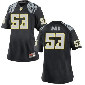 #53 Ryan Walk University of Oregon Women's Football Game Stitch Jerseys Black