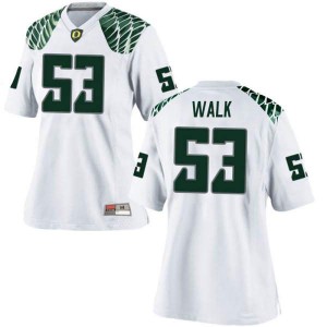 #53 Ryan Walk Oregon Women's Football Replica Embroidery Jersey White