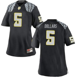 #5 Sean Dollars Oregon Ducks Women's Football Replica Stitch Jerseys Black