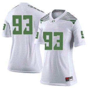 #93 Sione Kava UO Women's Football Limited NCAA Jerseys White