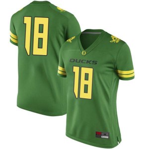 #18 Spencer Webb University of Oregon Women's Football Game University Jerseys Green