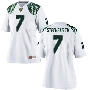 #7 Steve Stephens IV Oregon Ducks Women's Football Replica Player Jerseys White