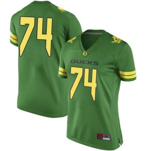 #74 Steven Jones University of Oregon Women's Football Game Player Jerseys Green