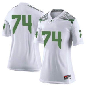 #74 Steven Jones Ducks Women's Football Limited Stitched Jerseys White