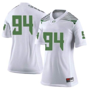 #94 Sua'ava Poti University of Oregon Women's Football Limited Stitched Jerseys White