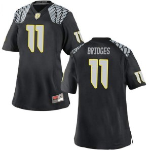 #11 Trikweze Bridges Oregon Women's Football Game Alumni Jersey Black