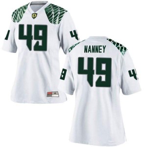 #49 Tyler Nanney Oregon Ducks Women's Football Replica NCAA Jerseys White