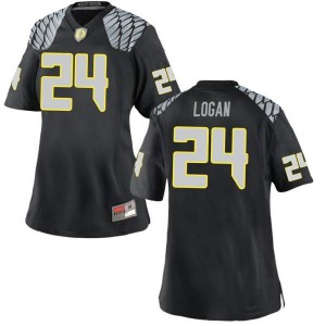 #24 Vincenzo Logan Oregon Ducks Women's Football Game Alumni Jerseys Black