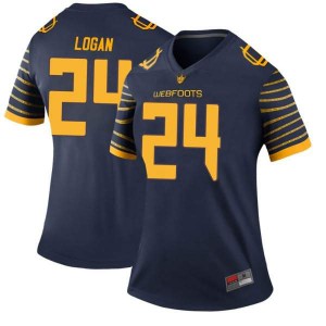 #24 Vincenzo Logan University of Oregon Women's Football Legend University Jerseys Navy
