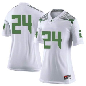 #24 Vincenzo Logan University of Oregon Women's Football Limited Official Jerseys White