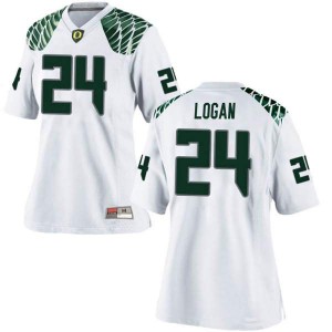 #24 Vincenzo Logan Oregon Women's Football Replica College Jerseys White
