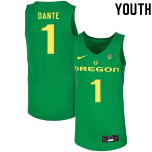 #1 N'Faly Dante Ducks Youth Basketball Stitch Jersey Green