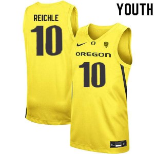 #10 Gabe Reichle UO Youth Basketball College Jersey Yellow