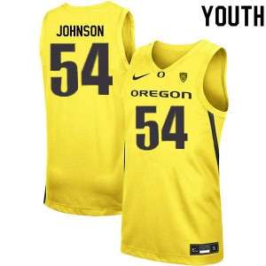 #54 Will Johnson UO Youth Basketball Official Jersey Yellow