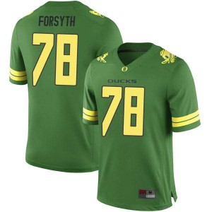 #78 Alex Forsyth University of Oregon Youth Football Game College Jersey Green