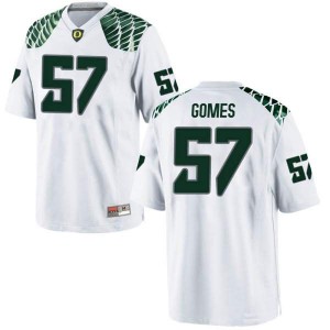 #57 Ben Gomes UO Youth Football Game Football Jerseys White