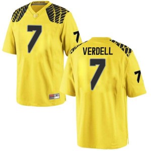 #7 CJ Verdell Ducks Youth Football Replica Stitched Jerseys Gold