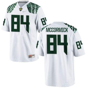 #84 Cam McCormick Ducks Youth Football Game Stitch Jerseys White