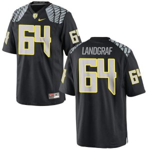 #64 Charlie Landgraf UO Youth Football Authentic Stitched Jersey Black