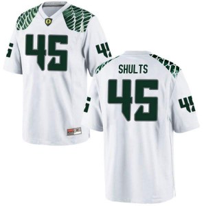 #45 Cooper Shults Oregon Ducks Youth Football Replica Embroidery Jerseys White