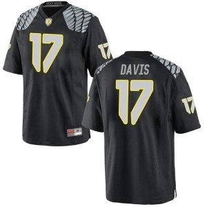 #17 Daewood Davis Oregon Ducks Youth Football Game Official Jersey Black