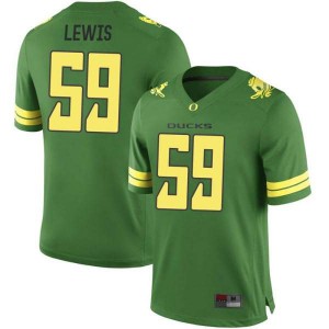 #59 Devin Lewis Ducks Youth Football Game Embroidery Jersey Green