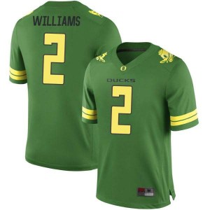 #2 Devon Williams University of Oregon Youth Football Game Football Jerseys Green