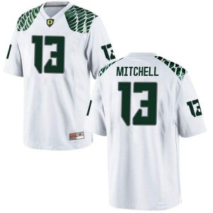 #13 Dillon Mitchell University of Oregon Youth Football Game High School Jersey White