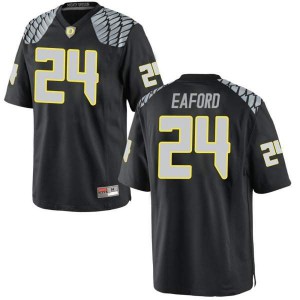#24 Ge'mon Eaford Oregon Ducks Youth Football Game Official Jersey Black