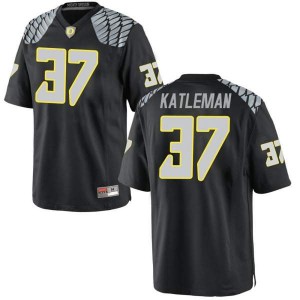 #37 Henry Katleman University of Oregon Youth Football Replica Stitched Jerseys Black