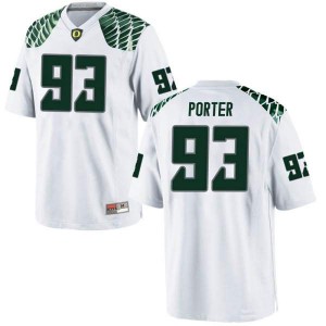 #93 Isaia Porter Oregon Ducks Youth Football Game College Jersey White
