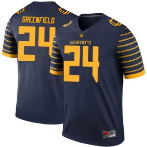 #24 JJ Greenfield Oregon Ducks Youth Football Legend Stitch Jerseys Navy