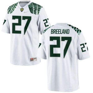 #27 Jacob Breeland Ducks Youth Football Limited High School Jersey White