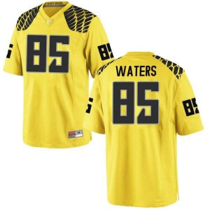 #85 Jaron Waters UO Youth Football Game Stitch Jersey Gold