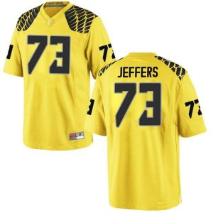 #73 Jaylan Jeffers Ducks Youth Football Game NCAA Jerseys Gold
