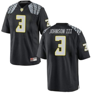 #3 Johnny Johnson III Oregon Youth Football Game Football Jerseys Black