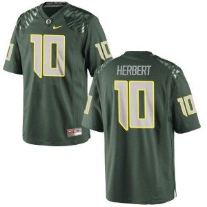 #10 Justin Herbert UO Youth Football Game Official Jersey Green